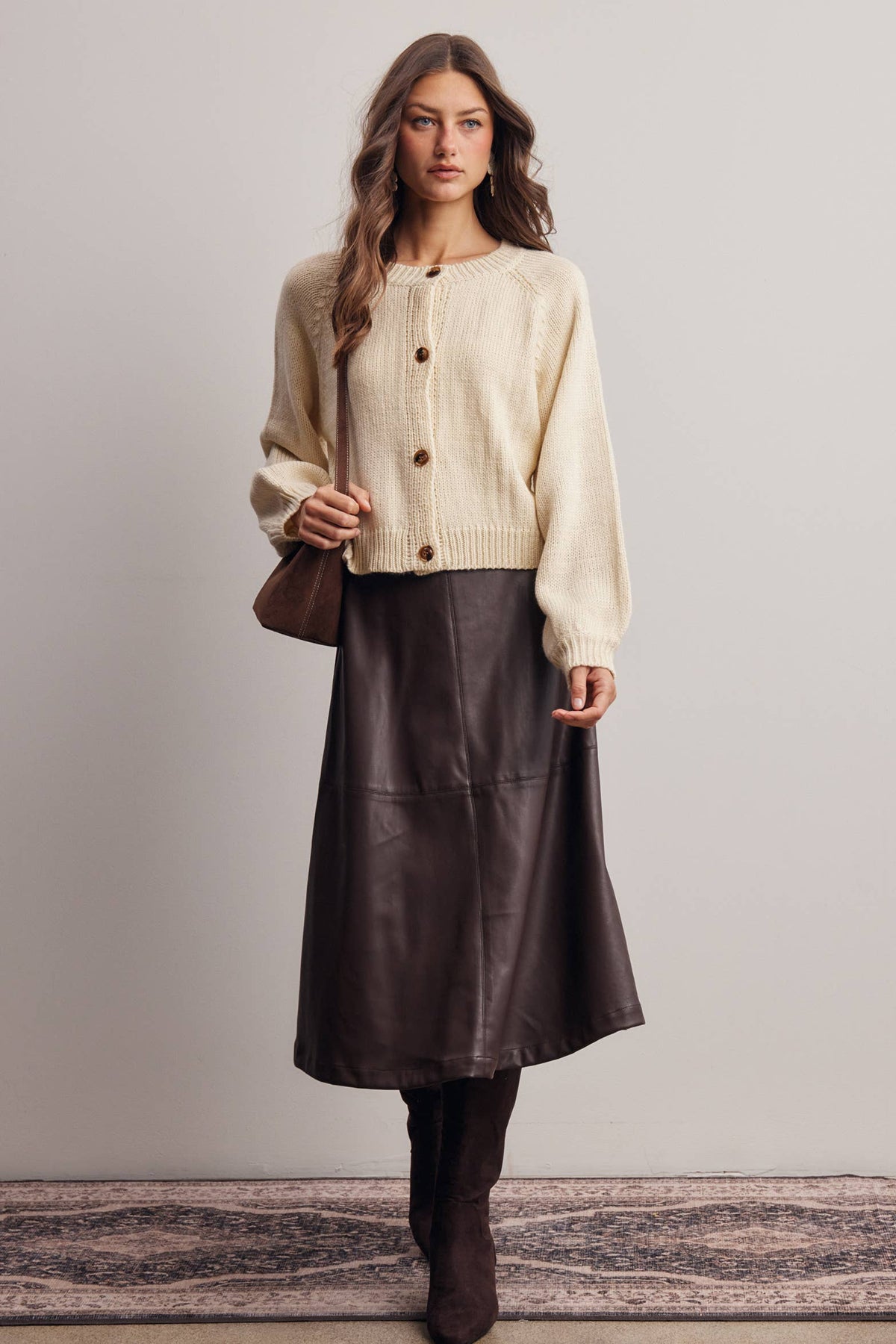 Knit Button Front Cardigan