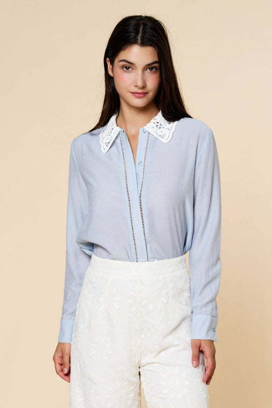 Lace Collar Shirt