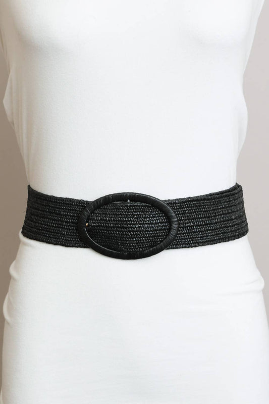 Raffia Oval Belt