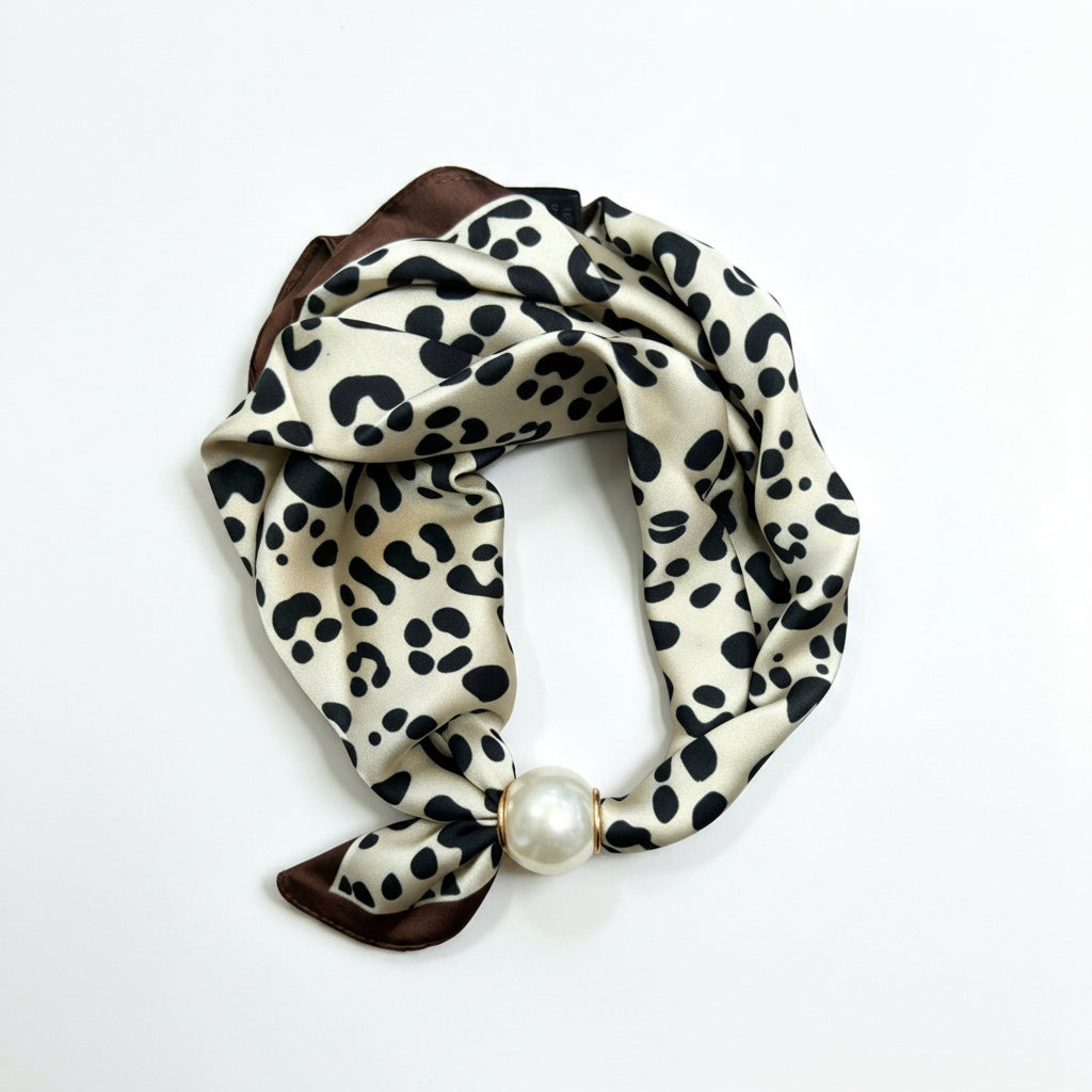 Leopard Pearl Scarf