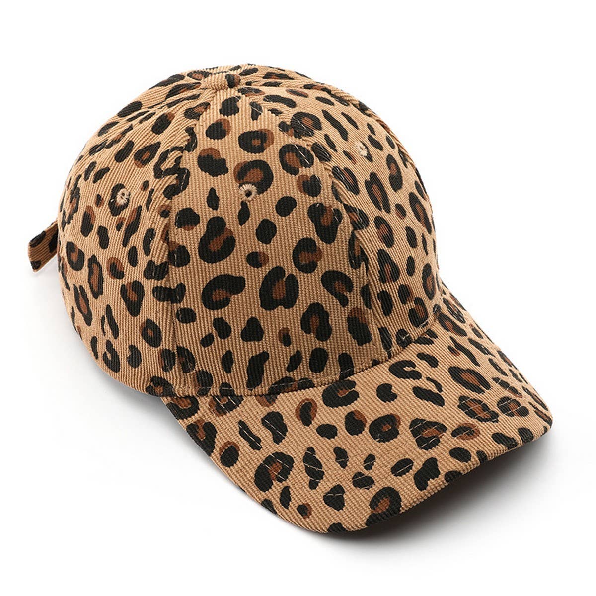 Corduroy Leopard Baseball Cap