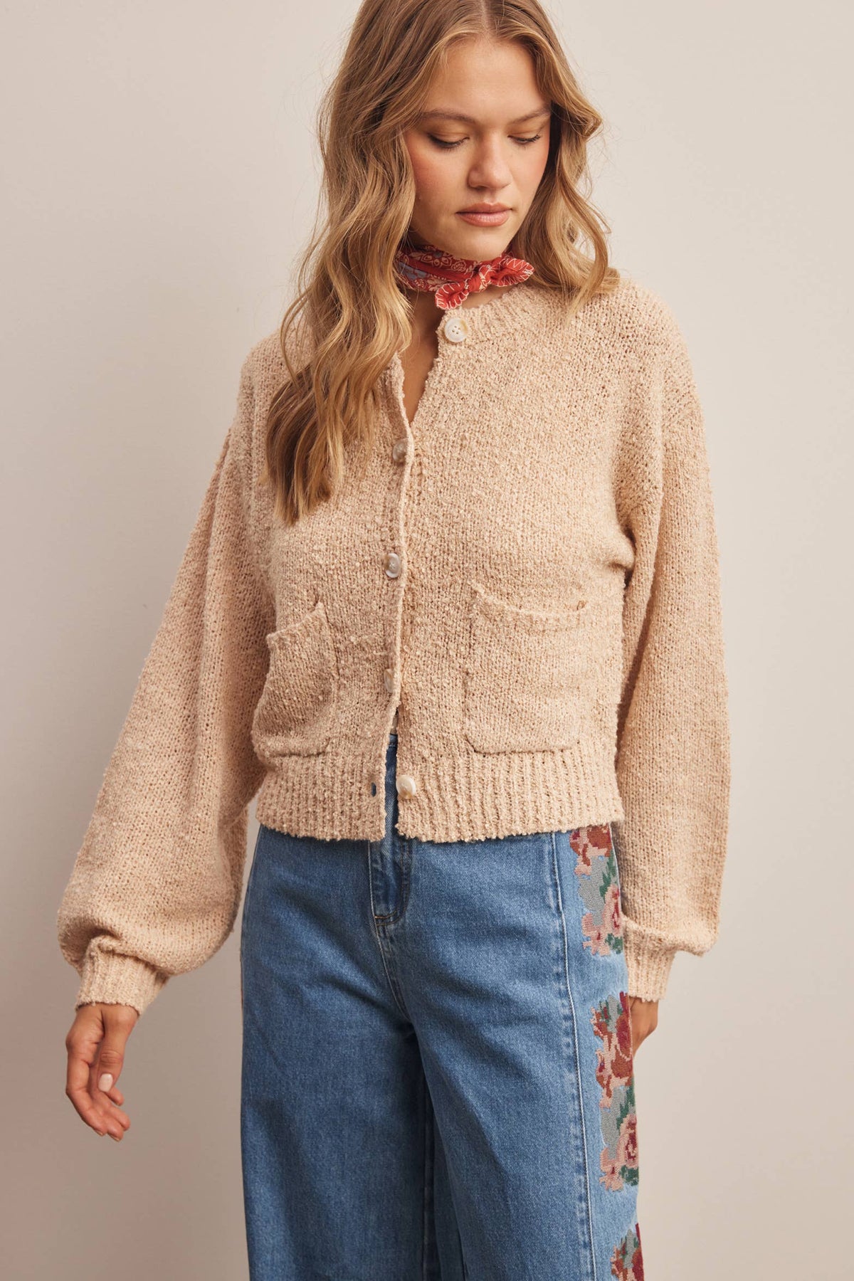 Bouclé Pocket Cardigan