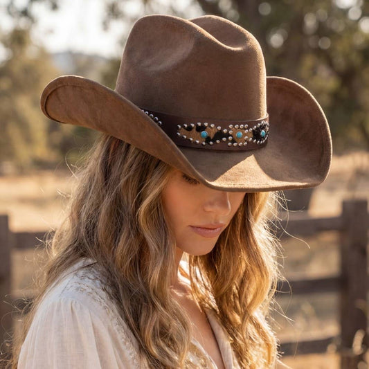 Leopard Embroidered Cowboy Hat