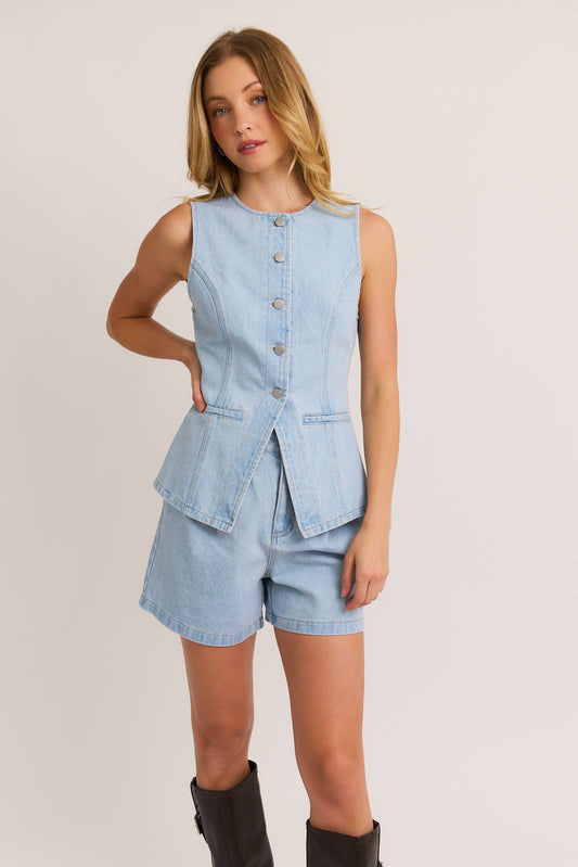 Allie Denim Top