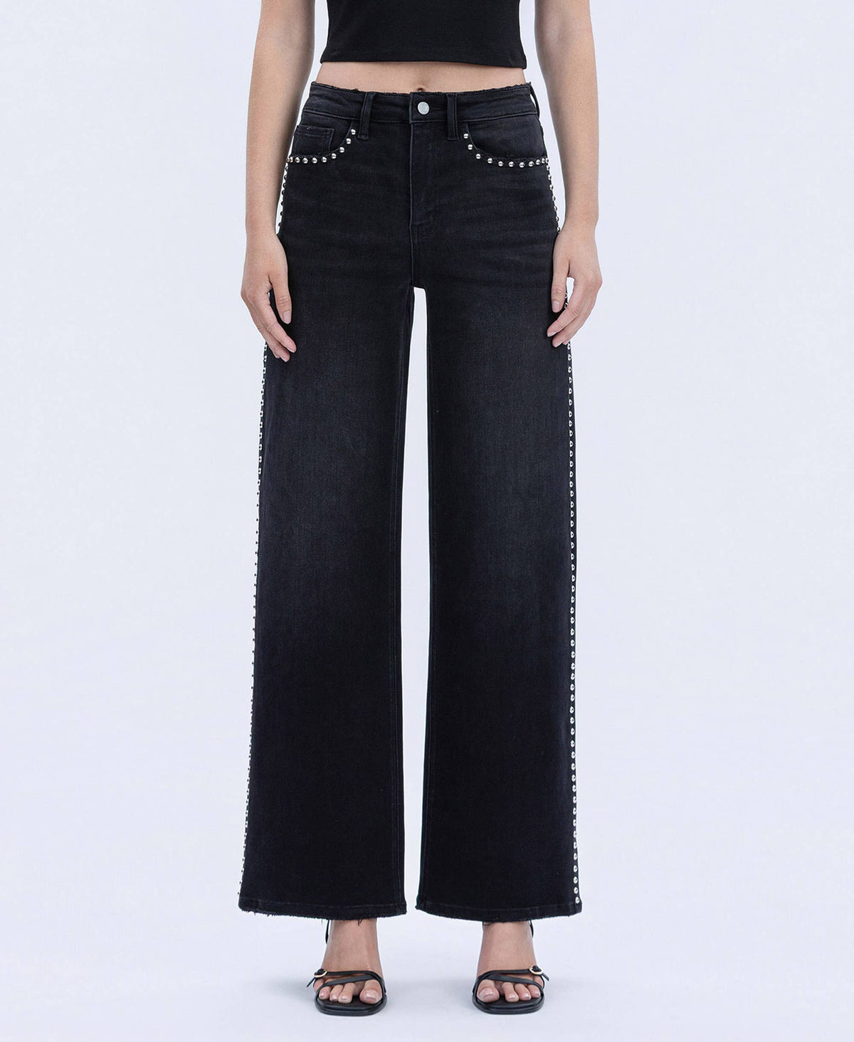 Black Nail Head Jeans