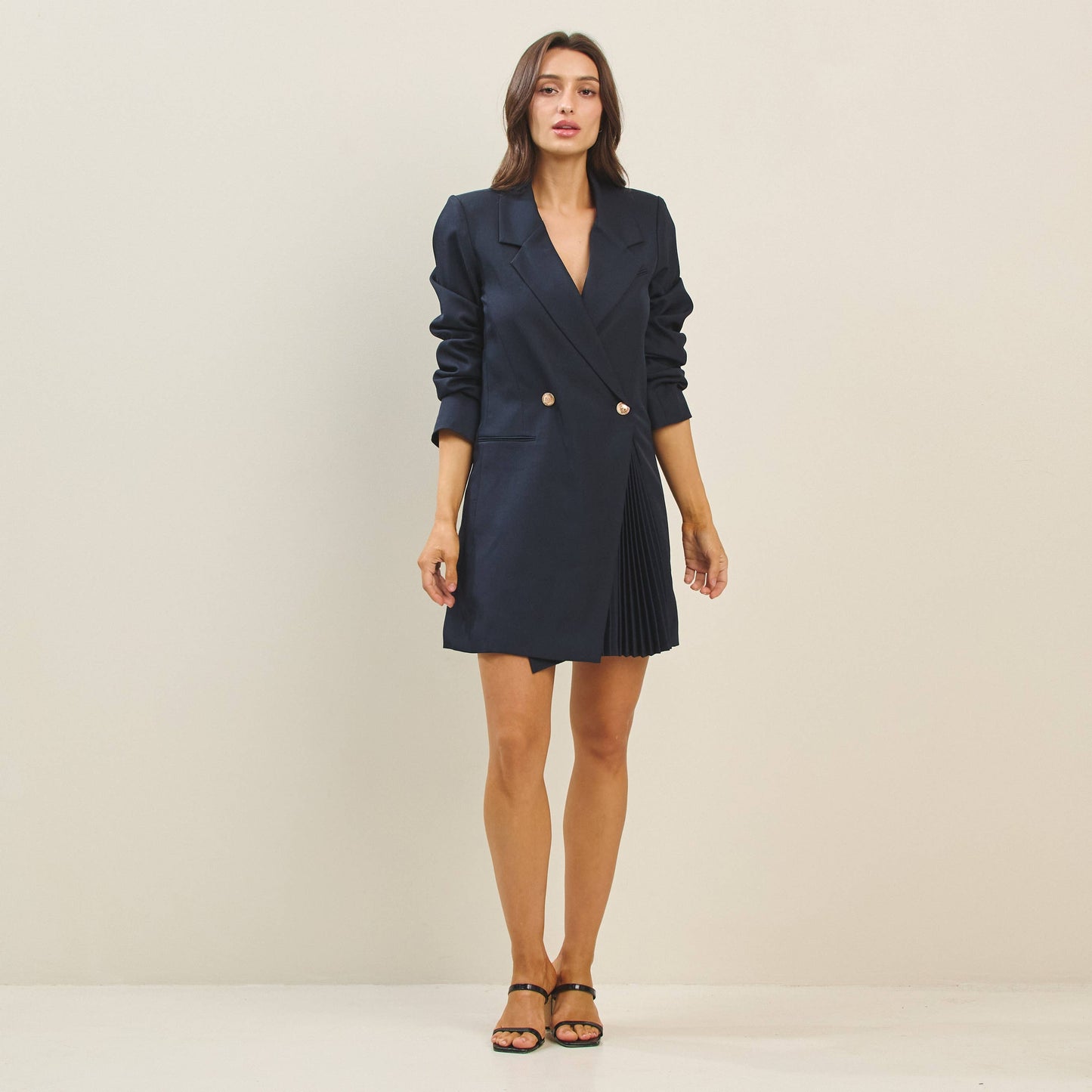 Blazer pleated mini dress