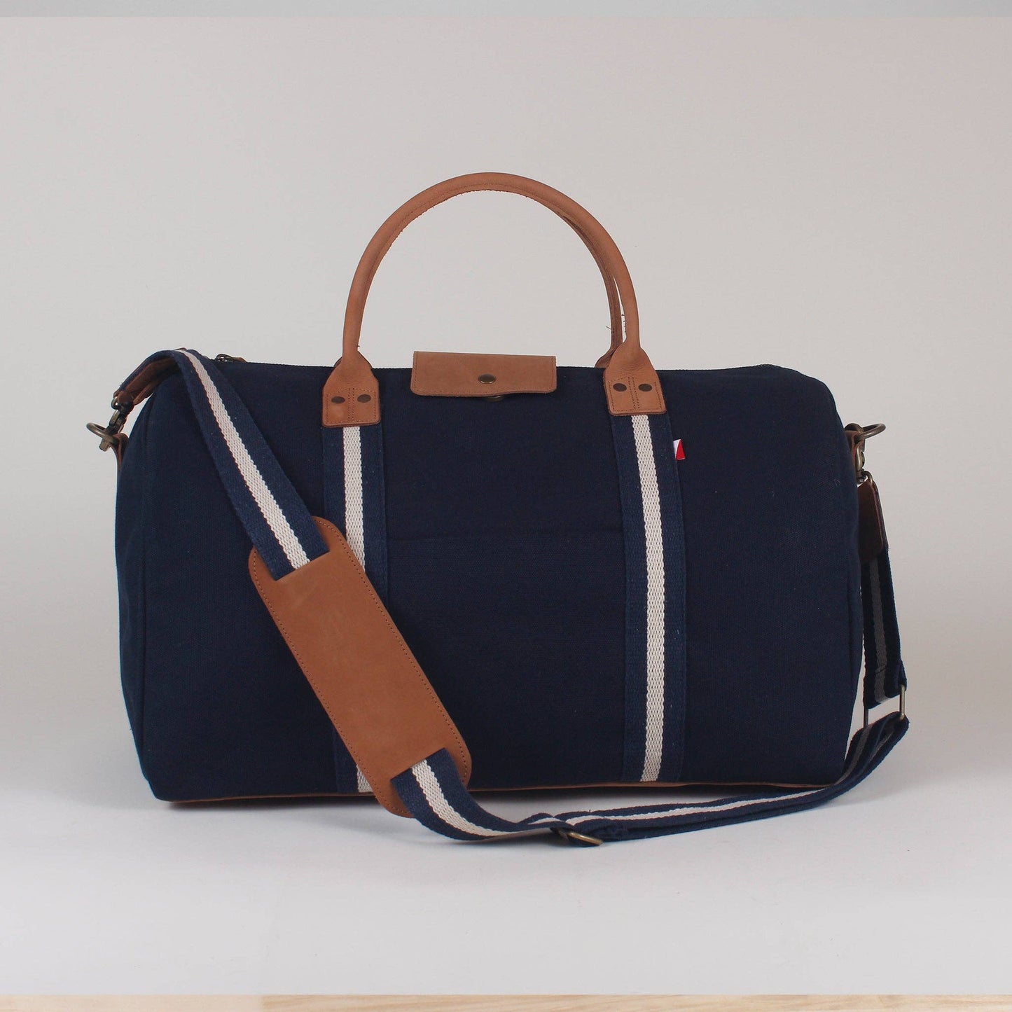 Canvas Duffle with Leather Handles